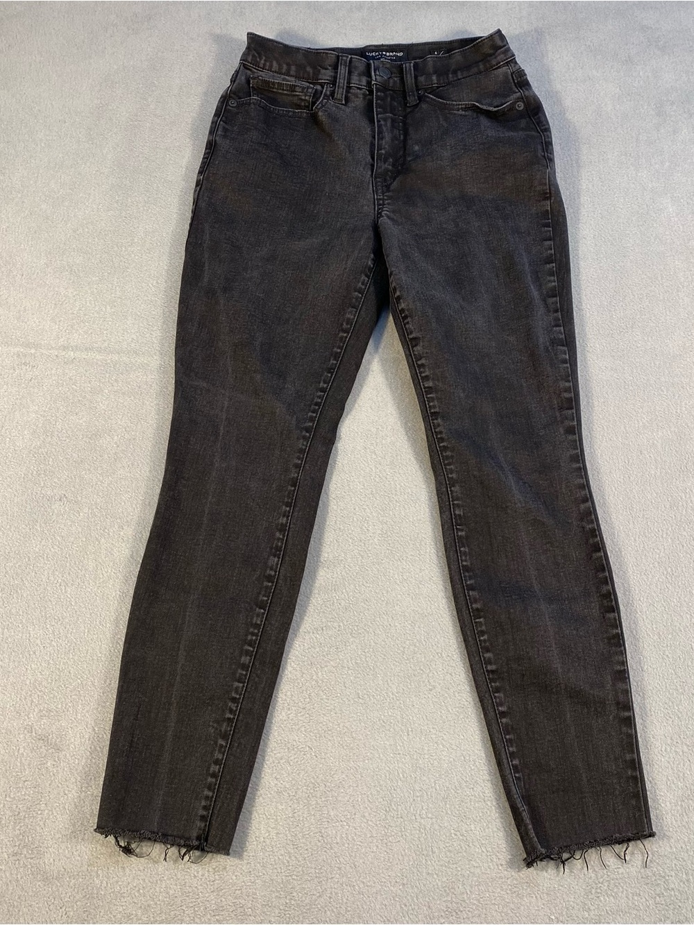Lucky Brand women’s Washed Black High-Rise Skinny Bridgette Jeans, 6/28 Ankle